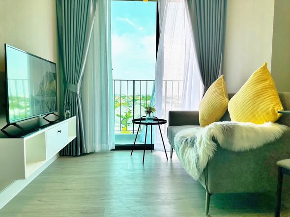 bedroom and living room of Metro Luxe Riverfront Rattanathibet