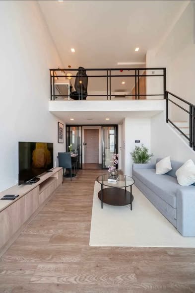 living room and room interior of Modiz Sukhumvit 50 โมดิซ สุขุมวิท 50