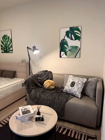 bedroom and living room of NIA by Sansiri