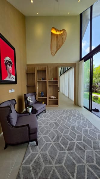living room and room interior of Noble Aqua Riverfront Ratburana (โนเบิล เอควา ริเวอร์ฟร้อนท์ ราษฎร์บูรณะ)