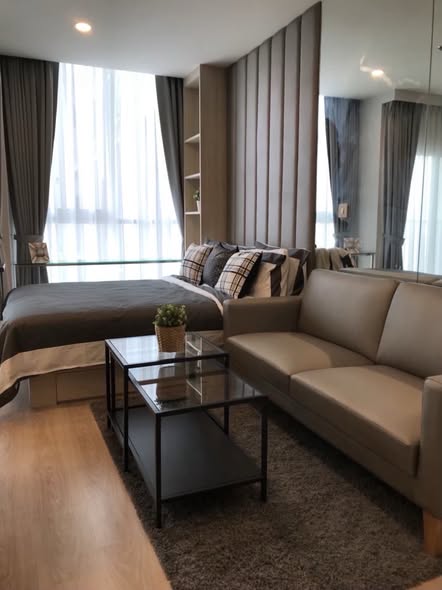 living room and bedroom of Noble Revolve Ratchada 1