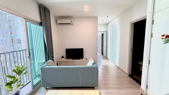 living room and bedroom and room interior of Noble Revolve Ratchada 1