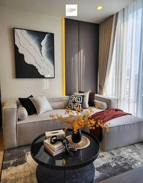 living room and bedroom of Noble State Sukhumvit 39