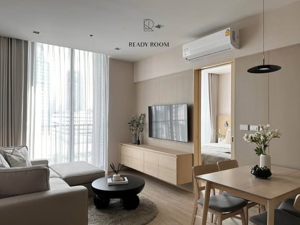 living room and bedroom and kitchen of Noble State Sukhumvit 39