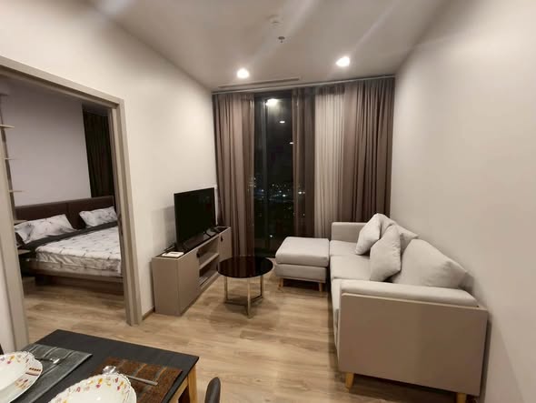 bedroom and living room of Oka Haus