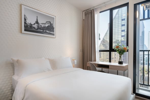 bedroom of Park​ Origin​ Phaya Thai