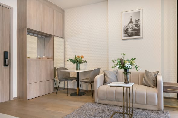 living room of Park​ Origin​ Phaya Thai