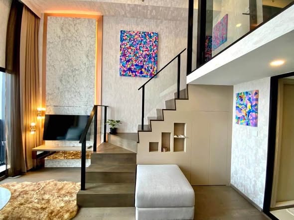living room and room interior of Park Origin Ratchathewi
