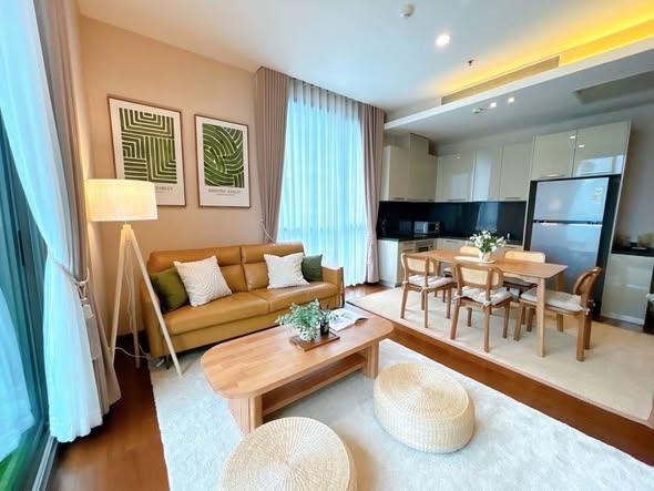 living room and bedroom of Quattro by Sansiri