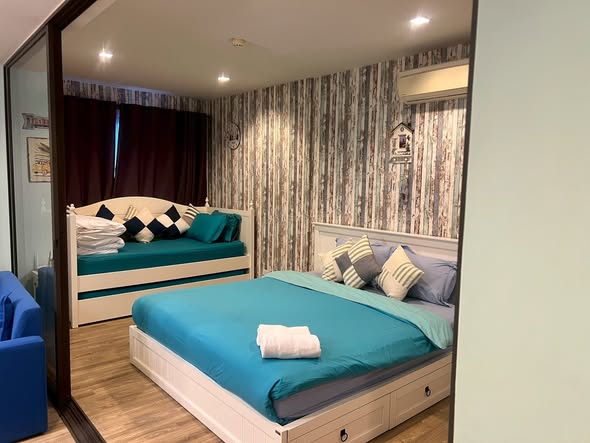 bedroom of Rain Chaam Huahin ( เรน ชะอำ-หัวหิน )