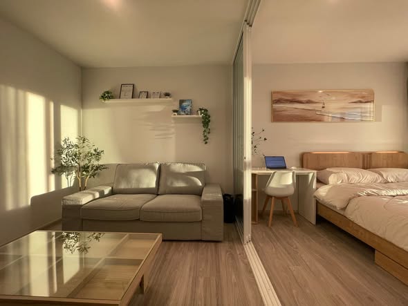 bedroom and living room of Regent Home Bangna (รีเจ้นท์โฮม บางนา)