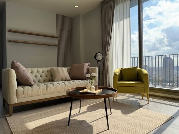 living room of Rhythm Charoenkrung Pavillion