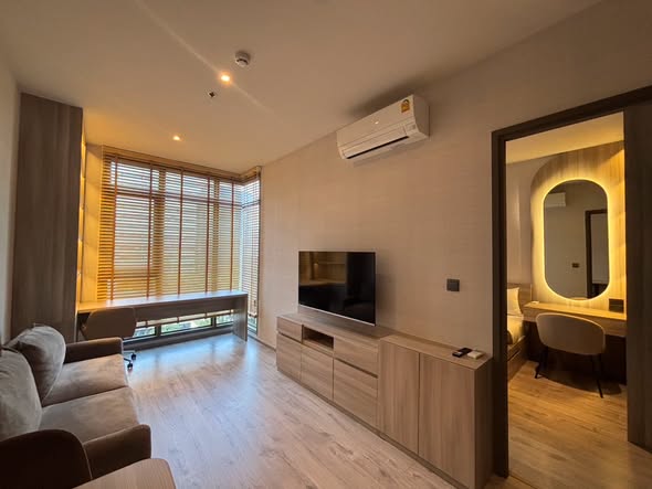 living room and bedroom of Rhythm Ekkamai Estate