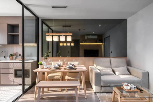 living room and room interior of RHYTHM Ekkamai