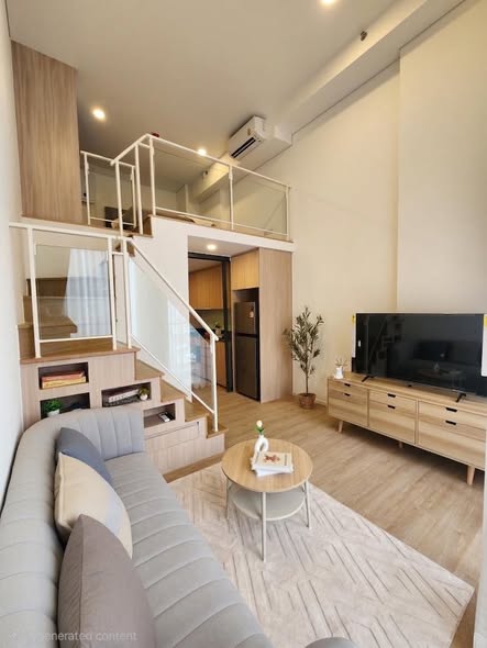 bedroom and living room of SIAMESE RAMA9 SITE OFFICE