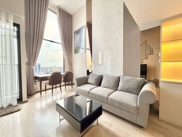 bedroom and living room of SOHO​ BANGKOK​ RATCHADA​
