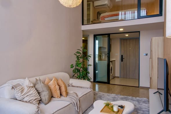 living room and room interior of SOHO​ BANGKOK​ RATCHADA​