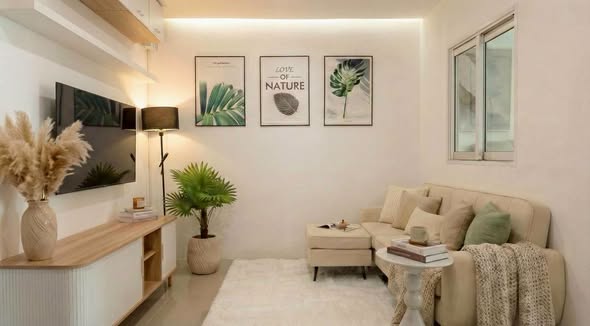 living room and bedroom of SR Condominium