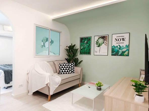 living room and bedroom of SR Condominium