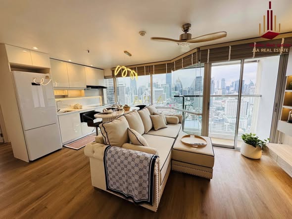 living room and bedroom of Sukhumvit Suite