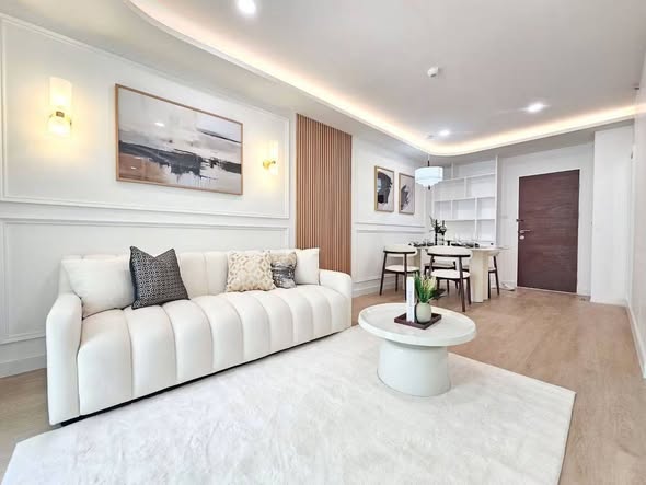 living room and bedroom of Supalai Park Kaset