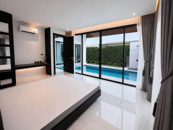 bedroom and room interior of The 8 Pool Villa