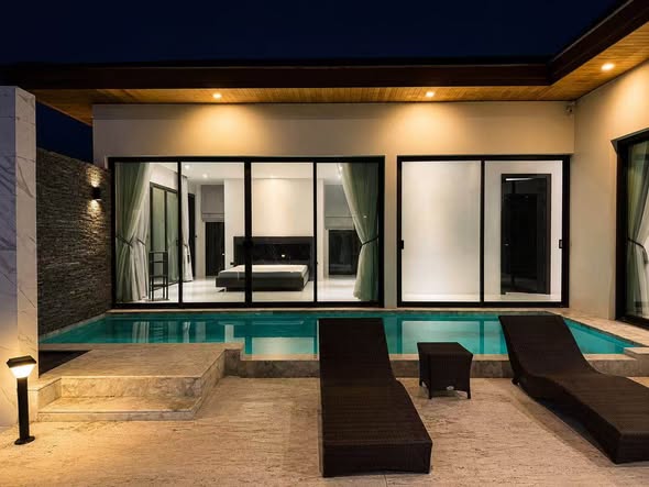 room interior of The 8 Pool Villa