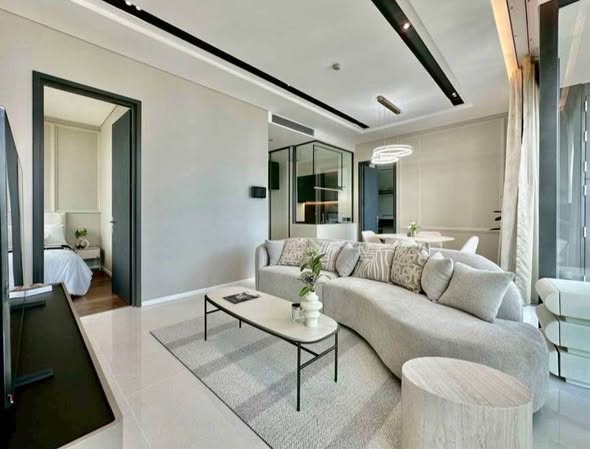 living room and bedroom of The Bangkok Thonglor