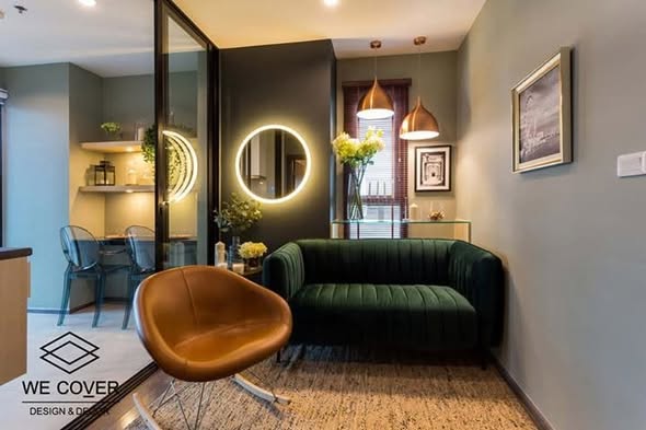 living room of THE BASE Park West – Sukhumvit 77