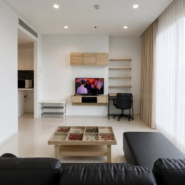 living room and room interior and bathroom of The Breeze Naradhiwas