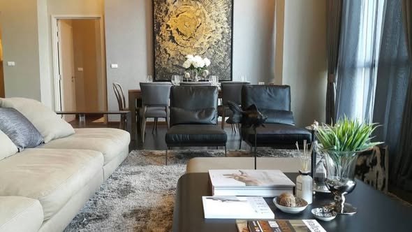 living room and room interior of The Capital Condo Ekkamai-Thong Lo