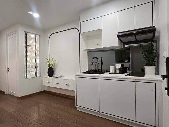 room interior and kitchen of The Clover