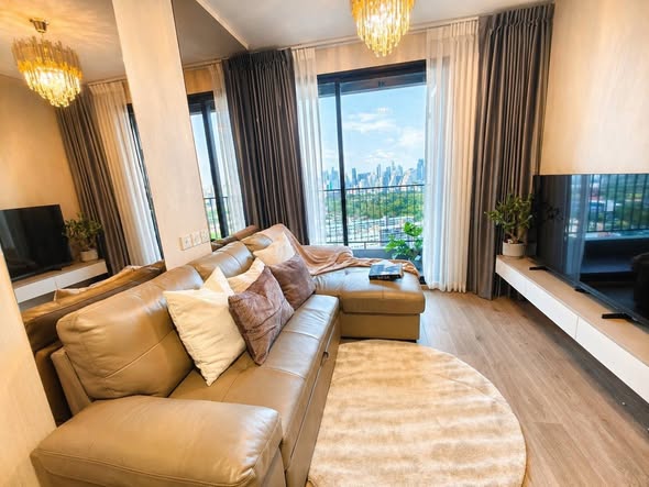living room and bedroom of THE CROWN Residences