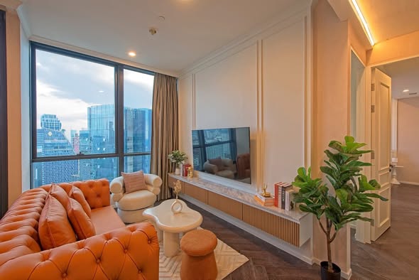 living room of THE ESSE Sukhumvit 36
