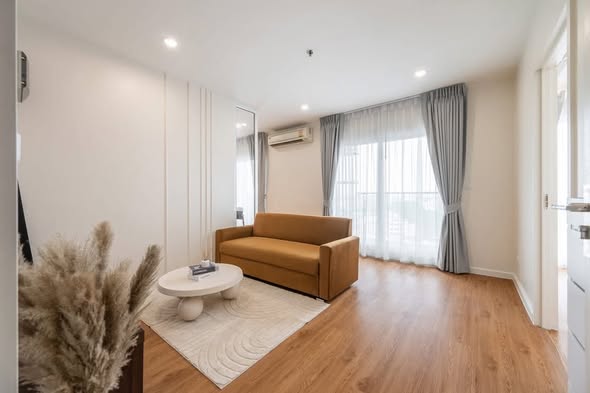 living room and bedroom of The Key Prachachuen