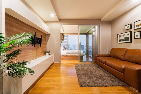 living room and room interior of THE LINE Phahonyothin Park