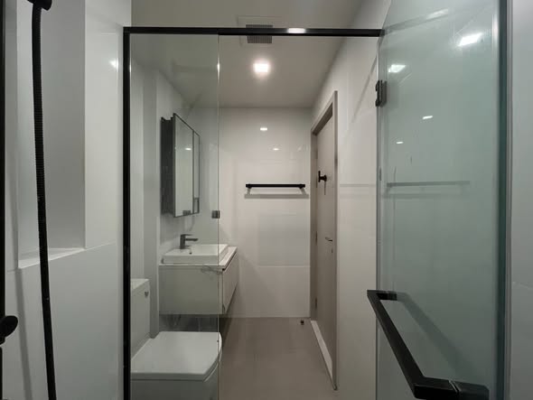 room interior and bathroom of THE LINE Sukhumvit 101