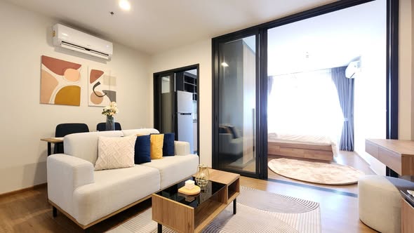 living room and room interior of The Line Vibe เดอะ ไลน์ ไวบ์