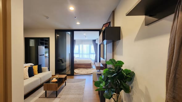 living room and room interior of The Line Vibe เดอะ ไลน์ ไวบ์