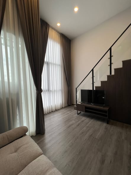living room and bedroom of The Origin Ladprao-Bangkapi