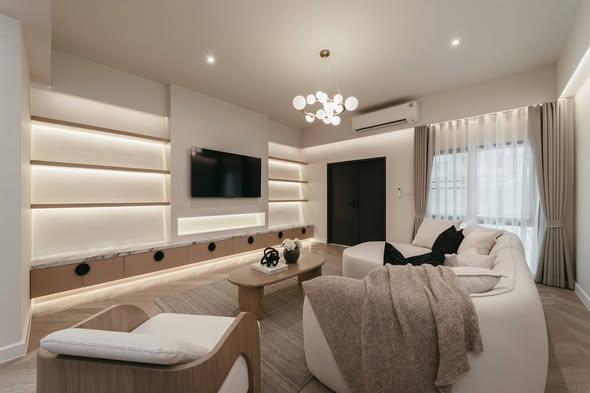 bedroom and living room of The Park Lane Ekkamai 22