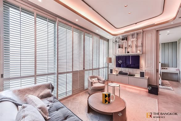 living room and bedroom of The Residences at Mandarin Oriental Bangkok
