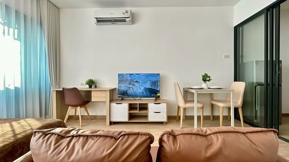 living room and bedroom of The Rich Rama 9 – Srinagarindra