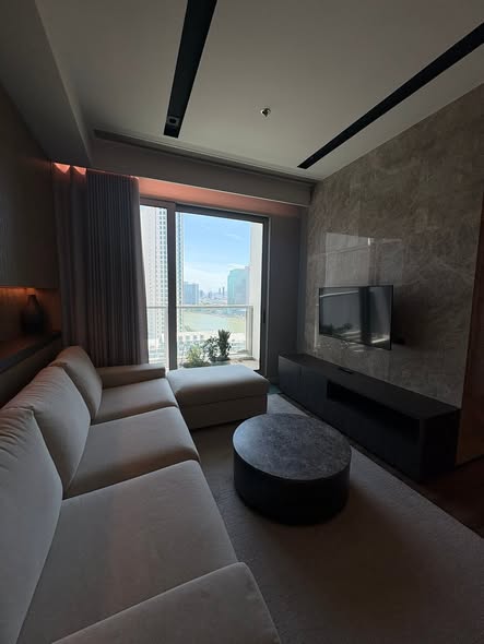 living room of The River Condominium