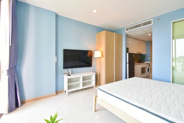 bedroom of The Riviera Wongamat Beach : เดอะ ริเวียร่า วงศ์อมาตย์ บีช