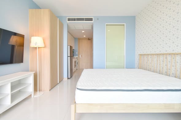 bedroom of The Riviera Wongamat Beach : เดอะ ริเวียร่า วงศ์อมาตย์ บีช
