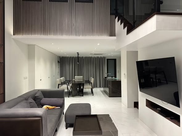 living room of The Roof Townhome