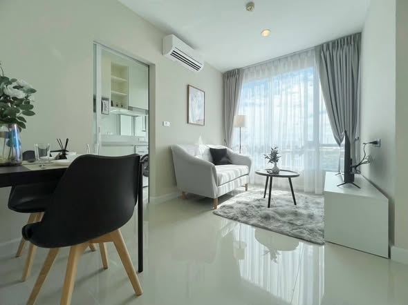 living room and bedroom of The Sky Sukhumvit
