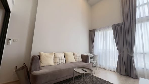 bedroom and living room of The Tree Pattanakarn-Ekkamai