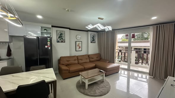 living room and bedroom of View Talay 2 Pattaya – Rent Buy Thailand